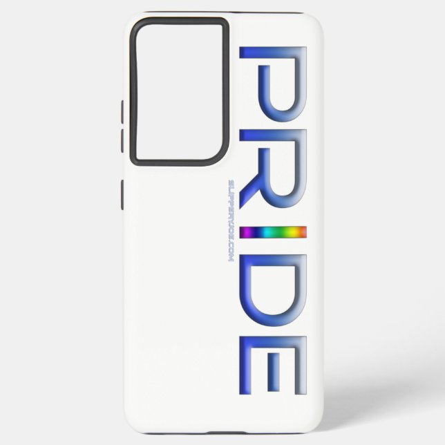 SlipperyJoe's pride word metallic letters radiates Samsung Galaxy Case (Back)