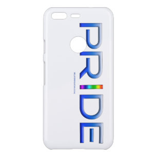 SlipperyJoe's pride word metallic letters radiates Uncommon Google Pixel Case