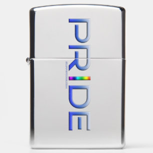 SlipperyJoe's pride word metallic letters radiates Zippo Lighter