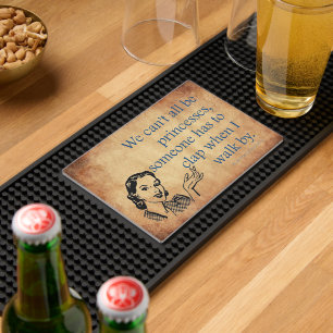 SlipperyJoe's Princess clap walking funny 50s vint Bar Mat
