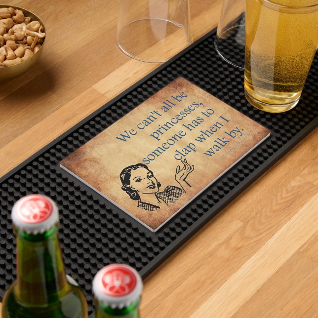 SlipperyJoe's Princess clap walking funny 50s vint Bar Mat (Insitu (Bar 2))