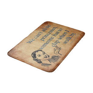 SlipperyJoe's Princess clap walking funny 50s vint Bath Mat