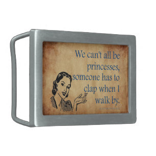 SlipperyJoe's Princess clap walking funny 50s vint Belt Buckle