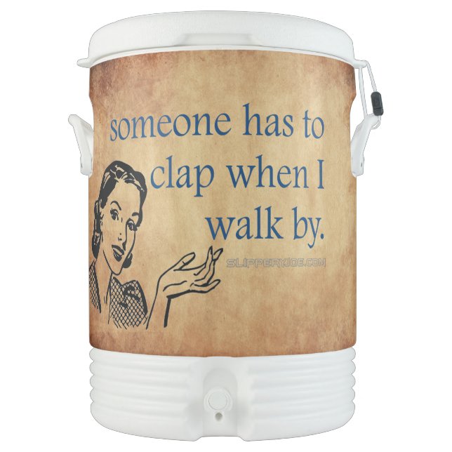 SlipperyJoe's Princess clap walking funny 50s vint Beverage Cooler (Front)