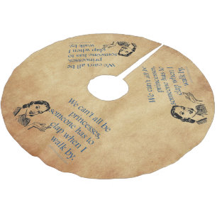 SlipperyJoe's Princess clap walking funny 50s vint Brushed Polyester Tree Skirt