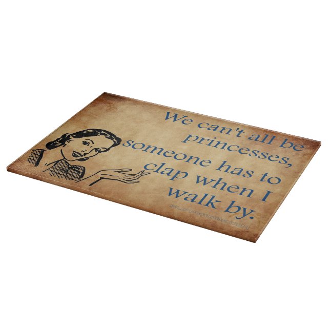 SlipperyJoe's Princess clap walking funny 50s vint Cutting Board (Corner)