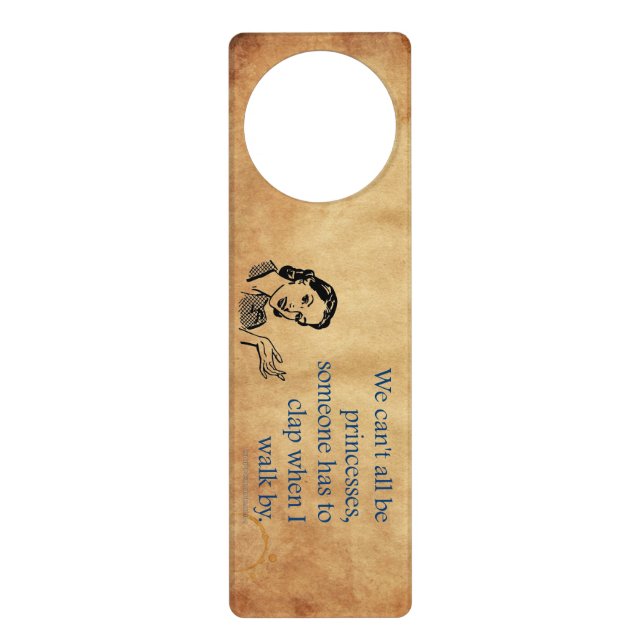 SlipperyJoe's Princess clap walking funny 50s vint Door Hanger (Front)