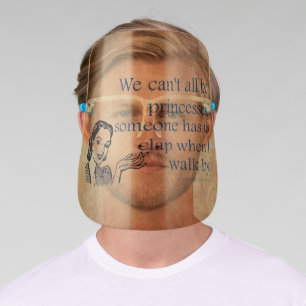 SlipperyJoe's Princess clap walking funny 50s vint Face Shield