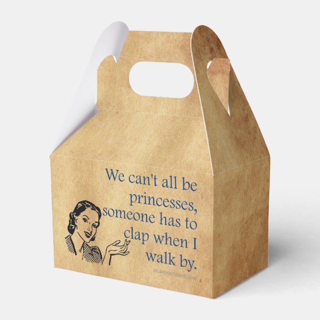 SlipperyJoe's Princess clap walking funny 50s vint Favor Boxes (Front Side)