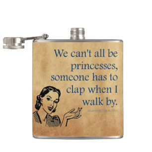 SlipperyJoe's Princess clap walking funny 50s vint Flask
