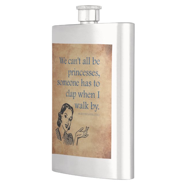 SlipperyJoe's Princess clap walking funny 50s vint Flask (Left)