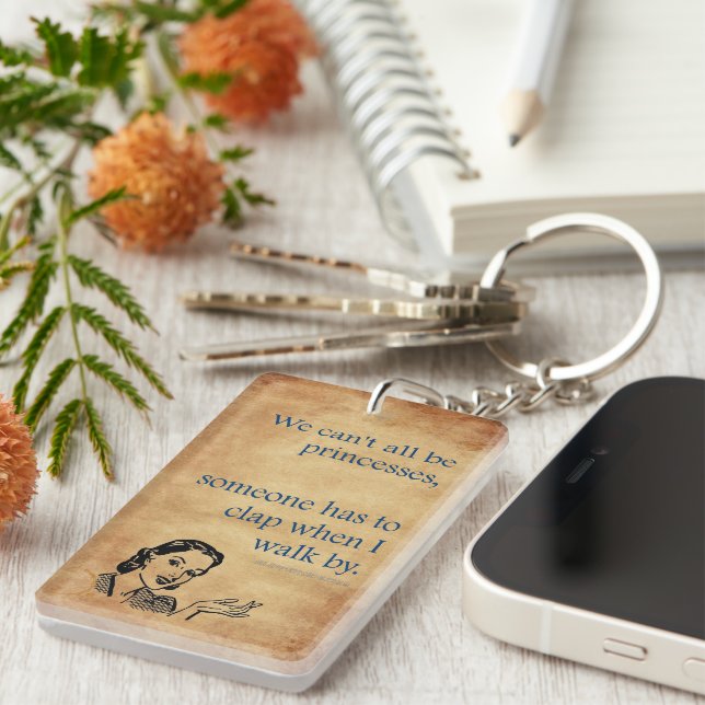 SlipperyJoe's Princess clap walking funny 50s vint Keychain (Front Right)