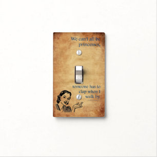 SlipperyJoe's Princess clap walking funny 50s vint Light Switch Cover