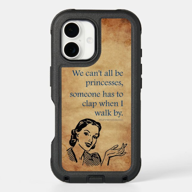 SlipperyJoe's Princess clap walking funny 50s vint Otterbox iPhone Case (Back)