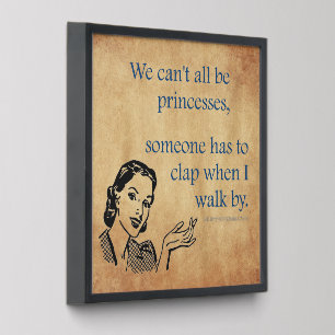 SlipperyJoe's Princess clap walking funny 50s vint Peel And Stick Photo Tile