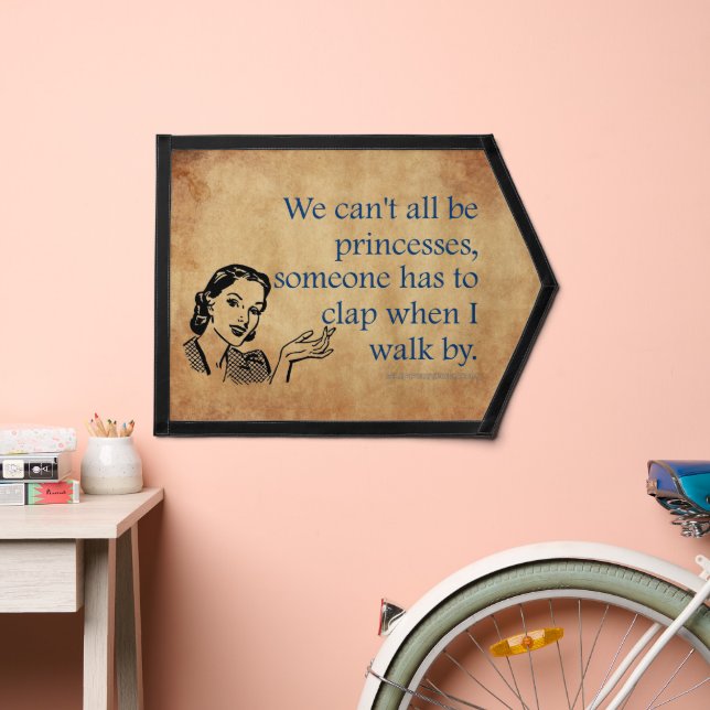 SlipperyJoe's Princess clap walking funny 50s vint Pennant (Insitu 2)