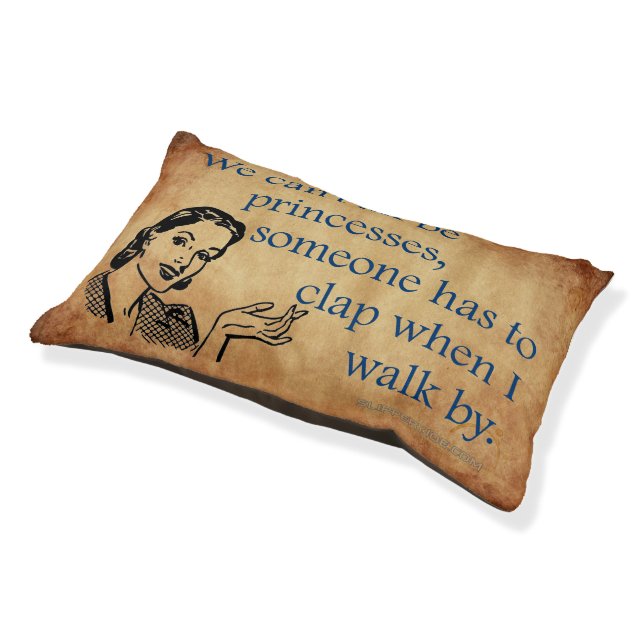 SlipperyJoe's Princess clap walking funny 50s vint Pet Bed (Angled)