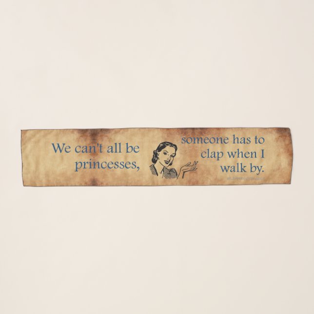 SlipperyJoe's Princess clap walking funny 50s vint Scarf (Front (Horizontal))