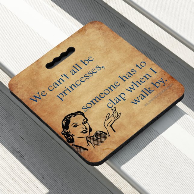SlipperyJoe's Princess clap walking funny 50s vint Seat Cushion (In Situ)