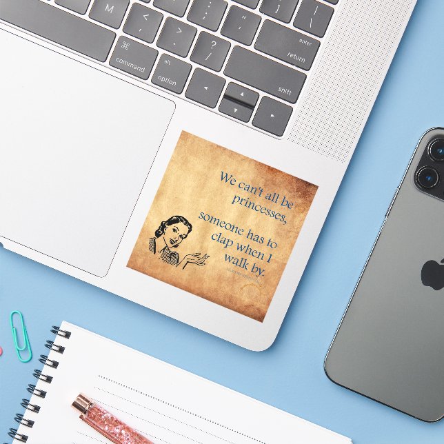 SlipperyJoe's Princess clap walking funny 50s vint Sticker (Laptop w/ iPhone)