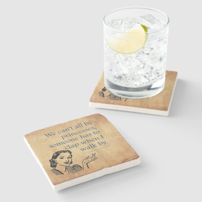 SlipperyJoe's Princess clap walking funny 50s vint Stone Coaster (Side)