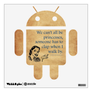 SlipperyJoe's Princess clap walking funny 50s vint Wall Decal
