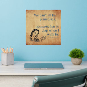 SlipperyJoe's Princess clap walking funny 50s vint Wall Decal