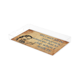 SlipperyJoe's princesses clap vintage poster retro Acrylic Tray