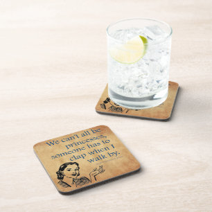 SlipperyJoe's princesses clap vintage poster retro Beverage Coaster