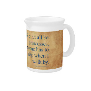 SlipperyJoe's princesses clap vintage poster retro Beverage Pitcher