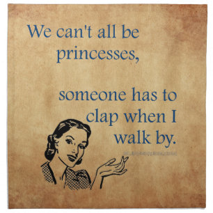 SlipperyJoe's princesses clap vintage poster retro Cloth Napkin