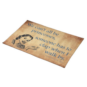 SlipperyJoe's princesses clap vintage poster retro Cloth Placemat