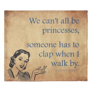 SlipperyJoe's princesses clap vintage poster retro Duvet Cover