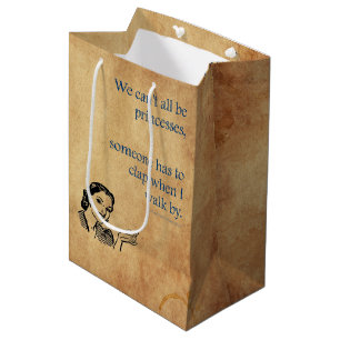 SlipperyJoe's princesses clap vintage poster retro Medium Gift Bag