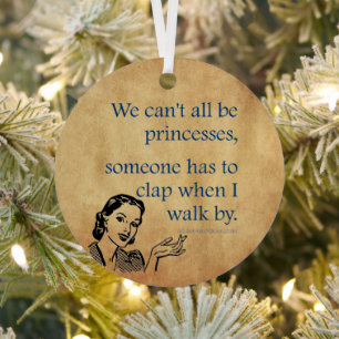 SlipperyJoe's princesses clap vintage poster retro Metal Ornament