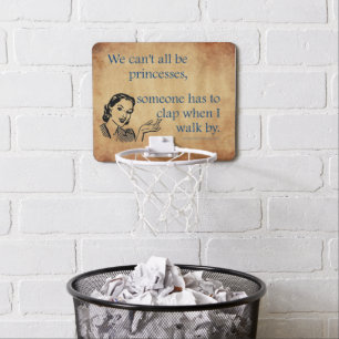 SlipperyJoe's princesses clap vintage poster retro Mini Basketball Hoop