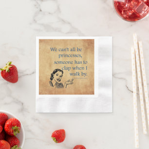SlipperyJoe's princesses clap vintage poster retro Napkins