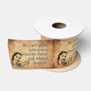 SlipperyJoe's princesses clap vintage poster retro Satin Ribbon