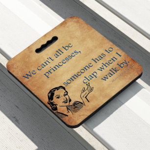 SlipperyJoe's princesses clap vintage poster retro Seat Cushion