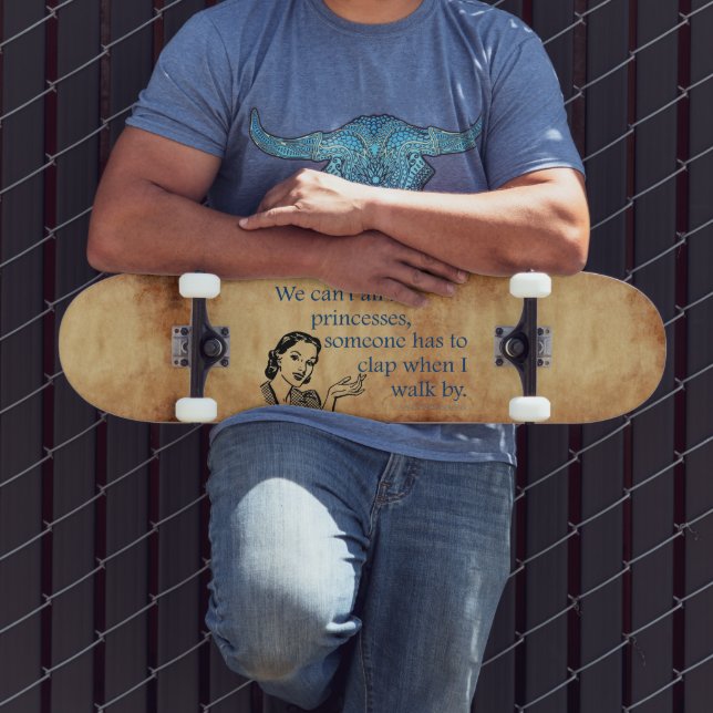SlipperyJoe's princesses clap vintage poster retro Skateboard (Outdoor 3)