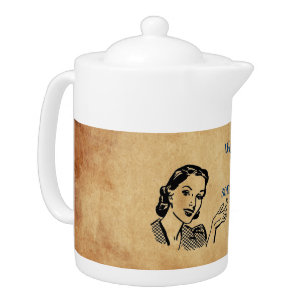 SlipperyJoe's princesses clap vintage poster retro Teapot