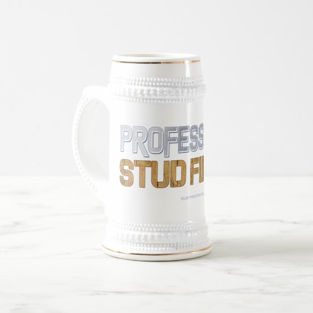 SlipperyJoe's Professional Stud Finder wood 3-D th Beer Stein (Front Left)