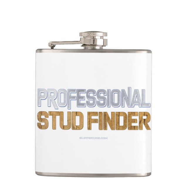 SlipperyJoe's Professional Stud Finder wood 3-D th Flask (Front)