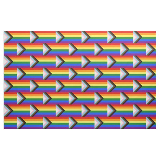 SlipperyJoe's Progress Pride Flag gay gifts LGBTQI Fabric