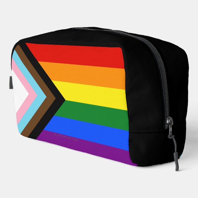 SlipperyJoe's Progress Pride Flag six classic hori Dopp Kit (Right Corner)