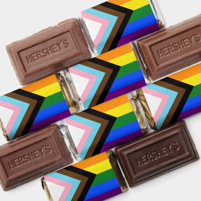 SlipperyJoe's Progress Pride Flag six classic hori Hershey's Miniatures (Assorted)