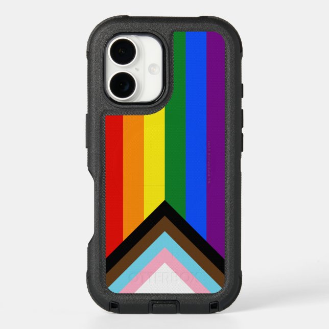 SlipperyJoe's Progress Pride Flag six classic hori Otterbox iPhone Case (Back)