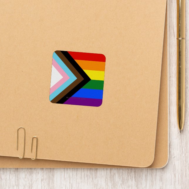 SlipperyJoe's Progress Pride Flag six classic hori Patch (On Folder)