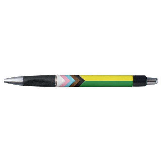 SlipperyJoe's Progress Pride Flag six classic hori Pen (Front)