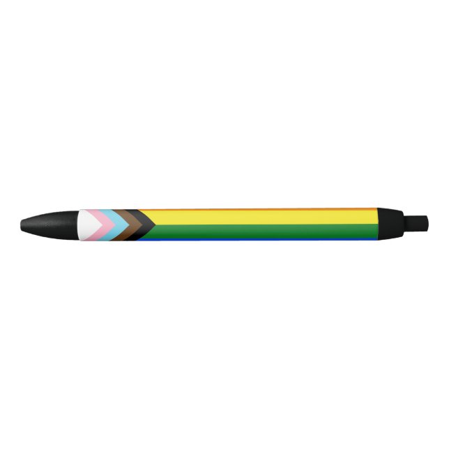 SlipperyJoe's Progress Pride Flag six classic hori Pen (Front)